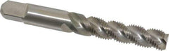 Hertel - 5/16-24 UNF, 3 Flute, 52° Helix, Bottoming Chamfer, Bright Finish, High Speed Steel Spiral Flute STI Tap - 2-15/16" OAL - Exact Industrial Supply