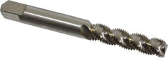 Hertel - 1/4-28 UNF, 3 Flute, 52° Helix, Bottoming Chamfer, Bright Finish, High Speed Steel Spiral Flute STI Tap - 2-23/32" OAL - Exact Industrial Supply