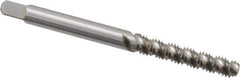Hertel - #6-32 UNC, 3 Flute, 52° Helix, Bottoming Chamfer, Bright Finish, High Speed Steel Spiral Flute STI Tap - 2-3/8" OAL - Exact Industrial Supply