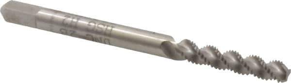 Hertel - #5-40 UNC, 3 Flute, 52° Helix, Bottoming Chamfer, Bright Finish, High Speed Steel Spiral Flute STI Tap - 2-1/8" OAL - Exact Industrial Supply