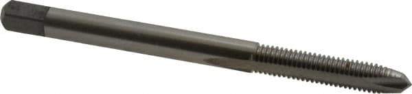 Hertel - #5-40 UNC, H2, 2 Flutes, Plug Chamfer, Bright Finish, High Speed Steel Spiral Point STI Tap - 2-1/8" OAL, 3/4" Thread Length - Exact Industrial Supply