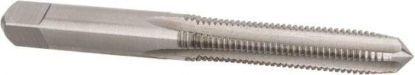 Hertel - M7x1.00 Metric Coarse 4 Flute Bright Finish High Speed Steel Straight Flute Standard Hand Tap - Plug, Right Hand Thread, 2-23/32" OAL, 1-1/8" Thread Length, D3 Limit, Oversize - Exact Industrial Supply