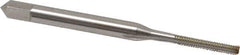 Hertel - M2.2x0.45 Metric Coarse 3 Flute Bright Finish High Speed Steel Straight Flute Standard Hand Tap - Bottoming, Right Hand Thread, 1-3/4" OAL, 7/16" Thread Length, D1 Limit, Oversize - Exact Industrial Supply