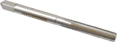 Hertel - M5x0.80 Metric Coarse 4 Flute Bright Finish High Speed Steel Straight Flute Standard Hand Tap - Bottoming, Right Hand Thread, 2-3/8" OAL, 7/8" Thread Length, D2 Limit, Oversize - Exact Industrial Supply