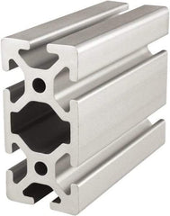 80/20 Inc. - 6 Meters Long x 40 mm Wide x 80 mm Deep, T-Slotted Aluminum Extrusion - Clear Anodized Finish - Industrial Tool & Supply