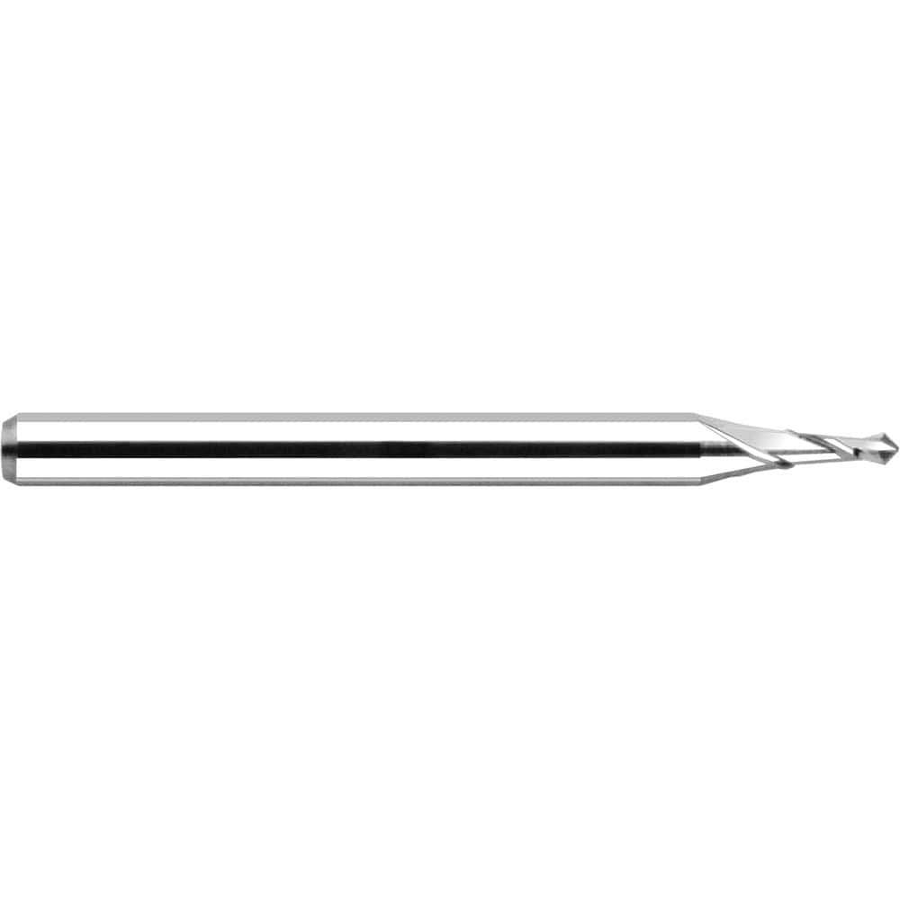 60° 1/8″ Diam 1-1/2″ OAL 2-Flute Solid Carbide Spotting Drill 3/8″ Flute Length, 1/8″ Shank Diam