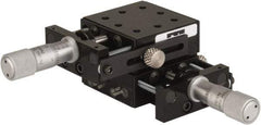 Parker - 25 Lb. Capacity, 6-32 Mount Hole, 1/2" Travel, Precision Ball Bearing Table with Center Drive - X-Y Stage, 8 Mounting Holes, 1-3/4" Long x 1-3/4" Wide x 3/4" High - Industrial Tool & Supply