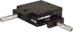 Parker - 105 Lb. Capacity, 1/4-20 Mount Hole, 1" Travel, Precision Ball Bearing Table with Center Drive - X-Y Stage, 12 Mounting Holes, 5" Long x 5" Wide x 1" High - Industrial Tool & Supply