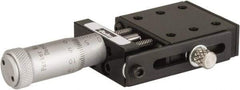 Parker - 3 Kg Capacity, M3 Mount Hole, 13mm Travel, Precision Ball Bearing Table with Center Drive - Single Axis, 6 Mounting Holes, 32-1/2mm Long x 32-1/2mm Wide x 12.7mm High - Industrial Tool & Supply