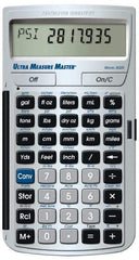 Calculated Industries - 11-Digit LCD (7 Normal & 4 Fractions) 400 Function Handheld Calculator - 0.73" x 2.56" (19.00mm x 65.0mm) Display Size, Silver, CR-2016 Powered, 7" Long x 5" Wide x 1" High - Industrial Tool & Supply