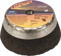 Norton - 5" Diam, 2" Overall Thickness, 16 Grit, Type 11 Tool & Cutter Grinding Wheel - Very Coarse Grade, Zirconia Alumina, Q Hardness, 7,260 RPM - Industrial Tool & Supply