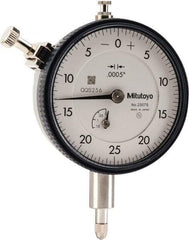 Mitutoyo - 1/8" Range, 0-25-0 Dial Reading, 0.0005" Graduation Dial Drop Indicator - 2-1/4" Dial, 0.05" Range per Revolution, 0.0005" Accuracy, Revolution Counter - Industrial Tool & Supply
