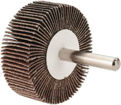 Value Collection - 2" Diam x 3/4" Face Width, Medium Aluminum Oxide Coated Mounted Flap Wheel - 1/4" Shank Mount, 80 Grit, 25,000 Max RPM - Industrial Tool & Supply