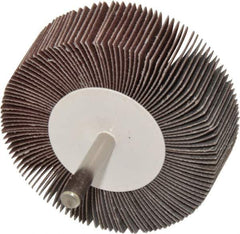 Value Collection - 3" Diam x 1" Face Width, Very Fine Aluminum Oxide Coated Mounted Flap Wheel - 1/4" Shank Mount, 180 Grit, 20,000 Max RPM - Industrial Tool & Supply