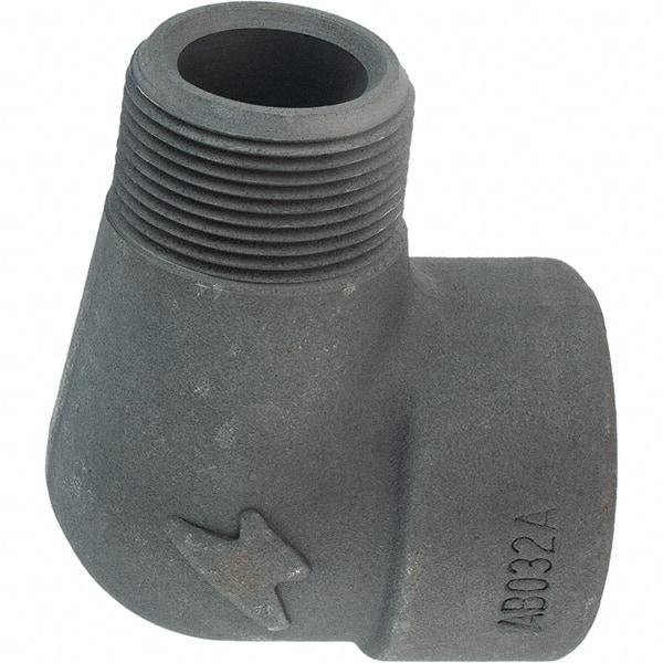 Made in USA - Size 1-1/4", Class 3,000, Forged Carbon Steel Black Pipe 90° Street Elbow - 3,000 psi, Threaded End Connection - Industrial Tool & Supply