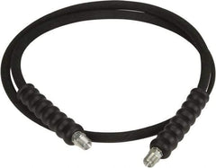 Enerpac - 1/4" Inside Diam x 1/4 NPT 6' Hydraulic Pump Hose - 10,000 psi, 3/8 NPTF Male Opposite End, Rubber - Industrial Tool & Supply