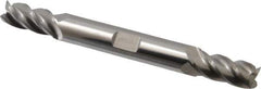 Accupro - 11/32", 3/4" LOC, 3/8" Shank Diam, 3-1/2" OAL, 4 Flute, Solid Carbide Square End Mill - Double End, Uncoated, Spiral Flute, 40° Helix, Centercutting, Right Hand Cut, Right Hand Flute - Industrial Tool & Supply