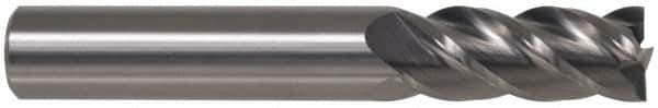 Accupro - 5/16", 5/8" LOC, 5/16" Shank Diam, 4" OAL, 4 Flute, Solid Carbide Square End Mill - Single End, Uncoated, Spiral Flute, 40° Helix, Centercutting, Right Hand Cut, Right Hand Flute - Industrial Tool & Supply