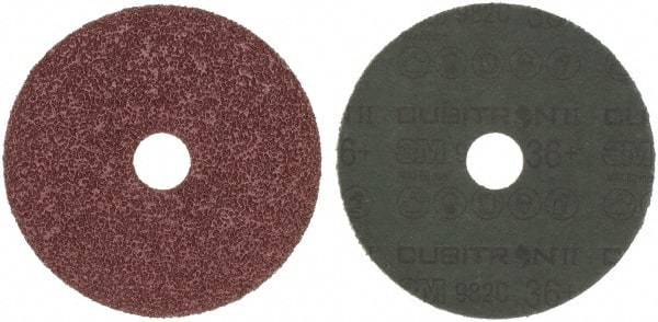 3M - 5" Diam 7/8" Hole 36+ Grit Fiber Disc - Very Coarse Grade, Ceramic, 12,000 Max RPM, Series 982C - Industrial Tool & Supply