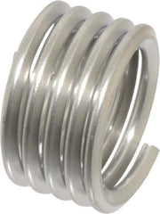 Recoil - 1/2-13 UNC, 1/2" OAL, Free Running Helical Insert - 4-7/8 Free Coils, Tanged, Stainless Steel, Bright Finish, 1D Insert Length - Industrial Tool & Supply