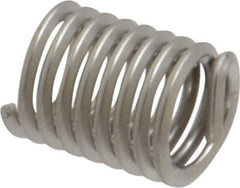 Recoil - #12-24 UNC, 0.432" OAL, Free Running Helical Insert - 8-3/8 Free Coils, Tanged, Stainless Steel, Bright Finish, 2D Insert Length - Industrial Tool & Supply