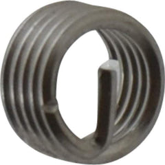 Recoil - M5x0.80 Metric Coarse, 5mm OAL, Free Running Helical Insert - 4-1/8 Free Coils, Tanged, Stainless Steel, Bright Finish, 1D Insert Length - Industrial Tool & Supply