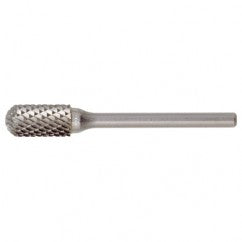 SC-51 Double Cut Solid Carbide Bur-Cylindrical with Ball Nose - Industrial Tool & Supply