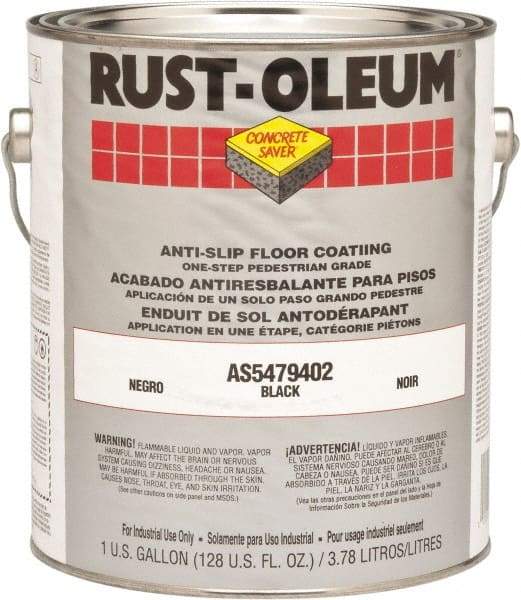 Rust-Oleum - 1 Gal Can Gloss Black Antislip Epoxy - 50 Sq Ft/Gal Coverage, <340 g/L VOC Content - Industrial Tool & Supply