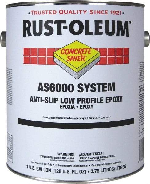 Rust-Oleum - 1 Gal Kit Gloss Silver Gray Antislip Epoxy - 80 to 100 Sq Ft/Gal Coverage, <100 g/L VOC Content - Industrial Tool & Supply