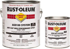 Rust-Oleum - 1 Gal Kit Gloss Navy Gray Antislip Epoxy - 40 to 60 Sq Ft/Gal Coverage, <250 g/L VOC Content - Industrial Tool & Supply