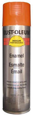 Rust-Oleum - Equipment Orange, 15 oz Net Fill, Gloss, Enamel Spray Paint - 14 Sq Ft per Can, 20 oz Container, Use on Rust Proof Paint - Industrial Tool & Supply