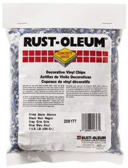 Rust-Oleum - Black/White/Blue Vinyl Floor Chips - 1 Lb Plastic Bag - Industrial Tool & Supply