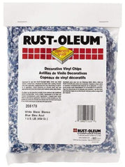 Rust-Oleum - Blue/White Vinyl Floor Chips - 1 Lb Plastic Bag - Industrial Tool & Supply