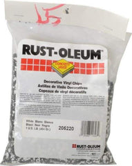 Rust-Oleum - Black/White Vinyl Floor Chips - 1 Lb Plastic Bag - Industrial Tool & Supply
