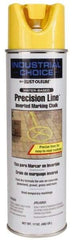 Rust-Oleum - 17 fl oz Yellow Marking Chalk - 500' to 530' Coverage at 1-1/4" Wide, Water-Based Formula - Industrial Tool & Supply