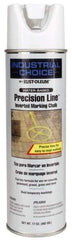 Rust-Oleum - 17 fl oz White Marking Chalk - 500' to 530' Coverage at 1-1/4" Wide, Water-Based Formula - Industrial Tool & Supply