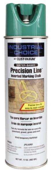 Rust-Oleum - 17 fl oz Green Marking Chalk - 500' to 530' Coverage at 1-1/4" Wide, Water-Based Formula - Industrial Tool & Supply