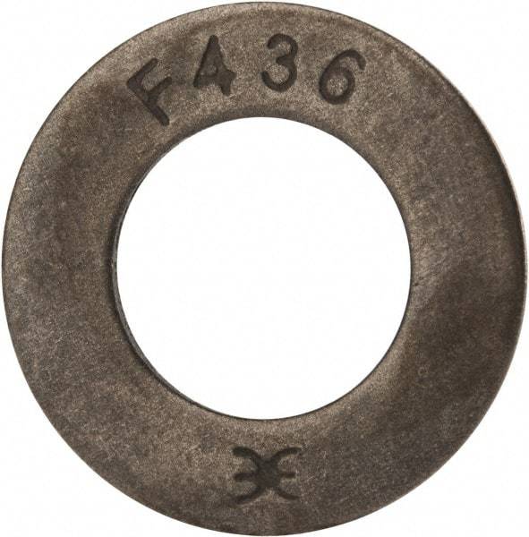 Value Collection - 1-1/8" Screw, Grade SAE 1035-1050 Steel Structural Flat Washer - 1-1/4" ID x 2-1/4" OD, Plain Finish - Industrial Tool & Supply