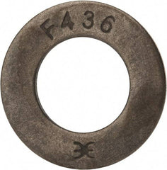 Value Collection - 1-1/8" Screw, Grade SAE 1035-1050 Steel Structural Flat Washer - 1-1/4" ID x 2-1/4" OD, Plain Finish - Industrial Tool & Supply