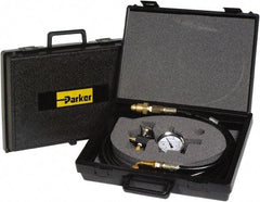 Parker - Accumulator Charging & Gauge Assembly - Includes 3,000 psi Gage, Charging Assembly, Gas Bleeder Valve, Charging Hose and Carrying Case, Use with Hydraulic Accumulators - Industrial Tool & Supply