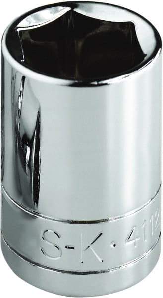 SK - 1-7/16", 1/2" Drive, Standard Hand Socket - 6 Points, Steel, Chrome Finish - Industrial Tool & Supply