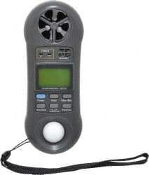 General - 0.4 to 30 m/Sec Air Anemometer, Hygrometer, Thermometer and Light Meter - 1300°F Max - Industrial Tool & Supply