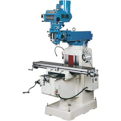 Summit - 18-1/2" Table Width x 54" Table Length, Electronic Variable Speed Control, 3 Phase Knee Milling Machine - R8 Spindle Taper, 3 hp - Industrial Tool & Supply