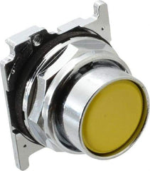 Eaton Cutler-Hammer - Flush Pushbutton Switch Operator - Yellow, Round Button, Nonilluminated - Industrial Tool & Supply
