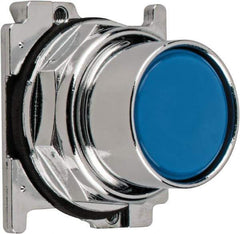 Eaton Cutler-Hammer - Flush Pushbutton Switch Operator - Blue, Round Button, Nonilluminated - Industrial Tool & Supply
