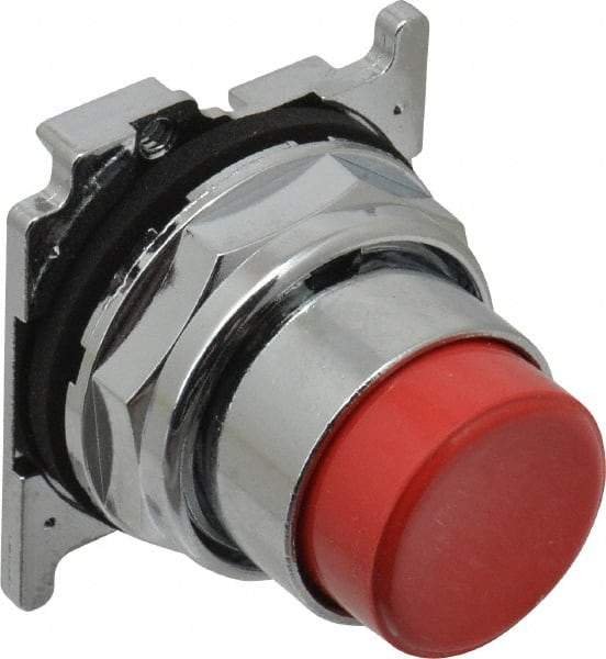 Eaton Cutler-Hammer - Extended Straight Pushbutton Switch Operator - Red, Round Button, Nonilluminated - Industrial Tool & Supply