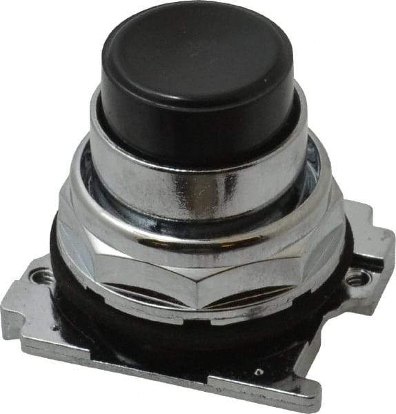 Eaton Cutler-Hammer - Extended Straight Pushbutton Switch Operator - Black, Round Button, Nonilluminated - Industrial Tool & Supply