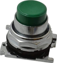 Eaton Cutler-Hammer - Extended Straight Pushbutton Switch Operator - Green, Round Button, Nonilluminated - Industrial Tool & Supply