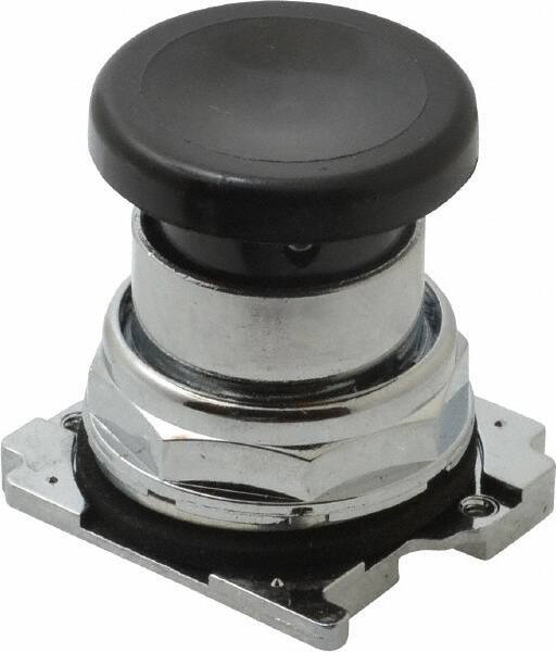Eaton Cutler-Hammer - Extended Mushroom Head Pushbutton Switch Operator - Black, Round Button, Nonilluminated - Industrial Tool & Supply