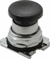 Eaton Cutler-Hammer - Extended Mushroom Head Pushbutton Switch Operator - Black, Round Button, Nonilluminated - Industrial Tool & Supply